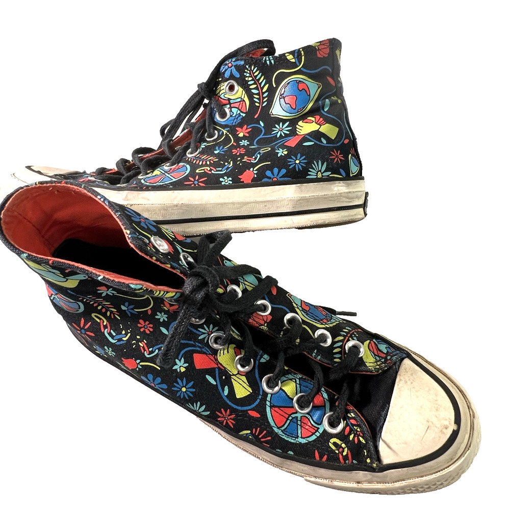 Converse All Stars Chuck Taylor Peace & Unity Black Unisex Men 7.5 Women 9.5
